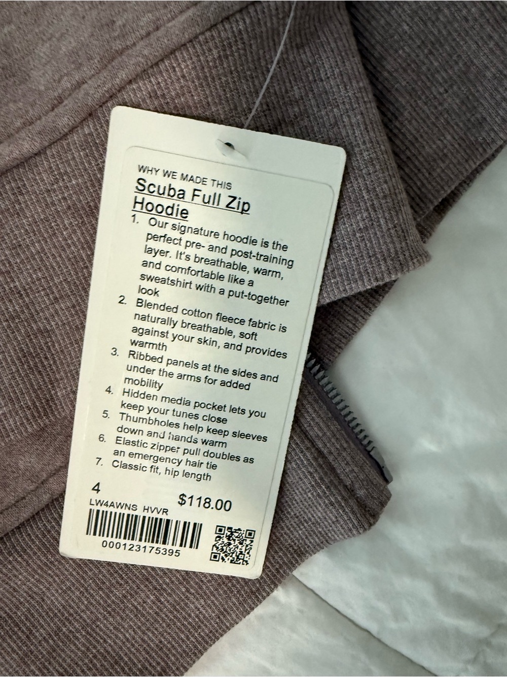 Scuba Full Zip Hoodie - Dusty Mauve